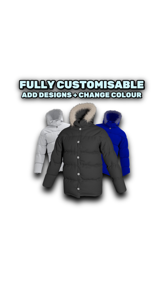 3D Puffer Jacket With Fur Mock-up Read description❗️