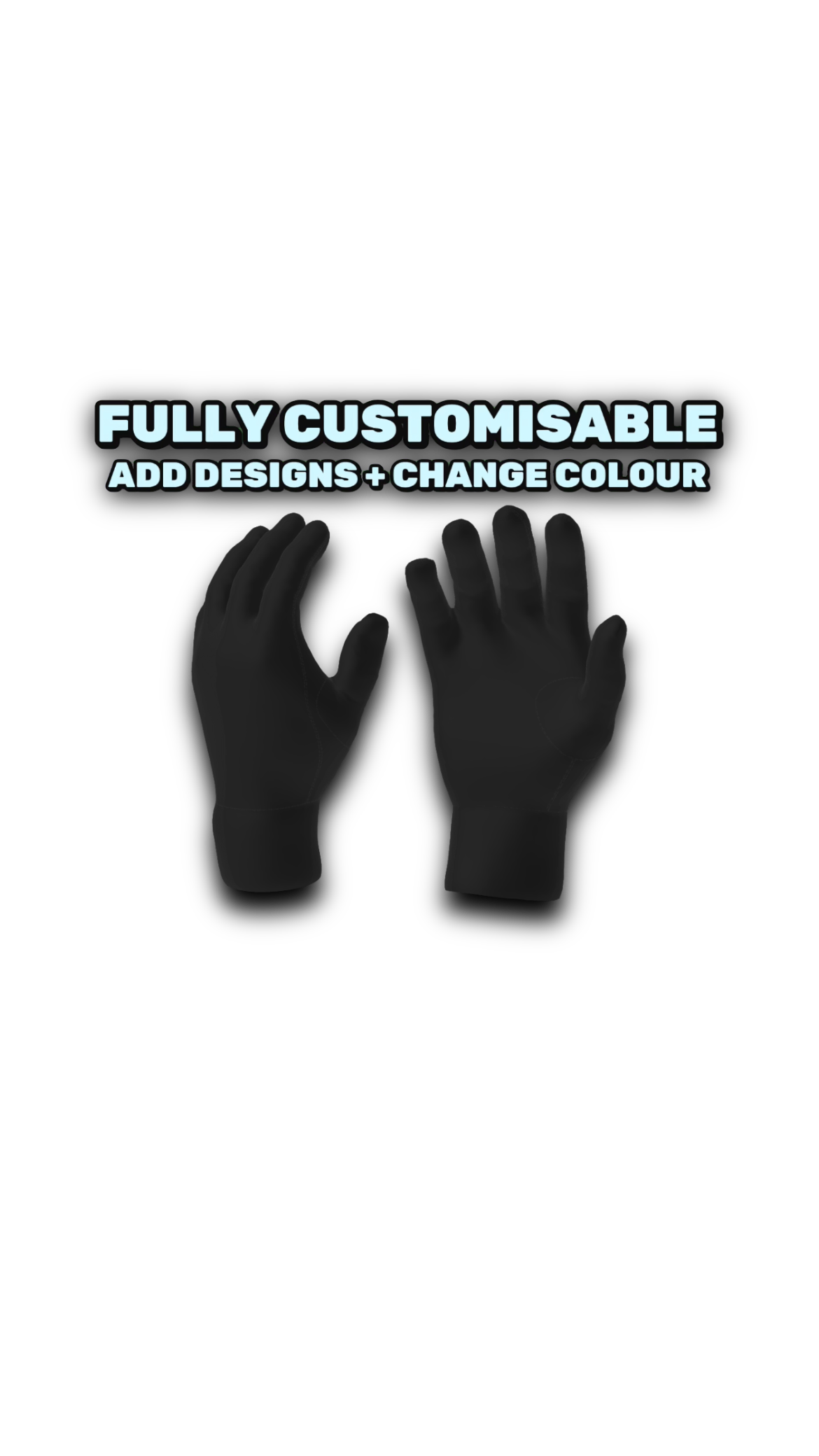 3D Gloves Mock-up Fully Customisable Read description❗️