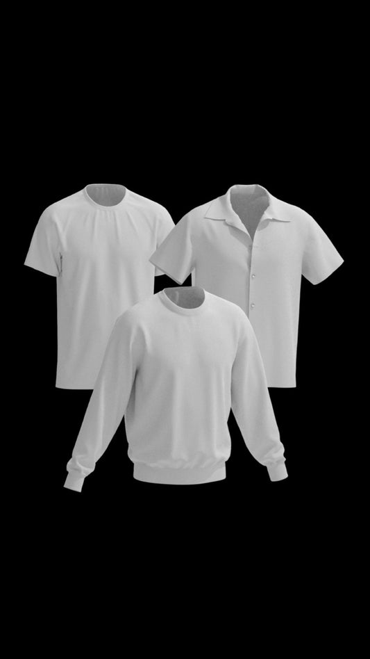 3D Shirt bundle Mock-up Fully Customisable Read description❗️