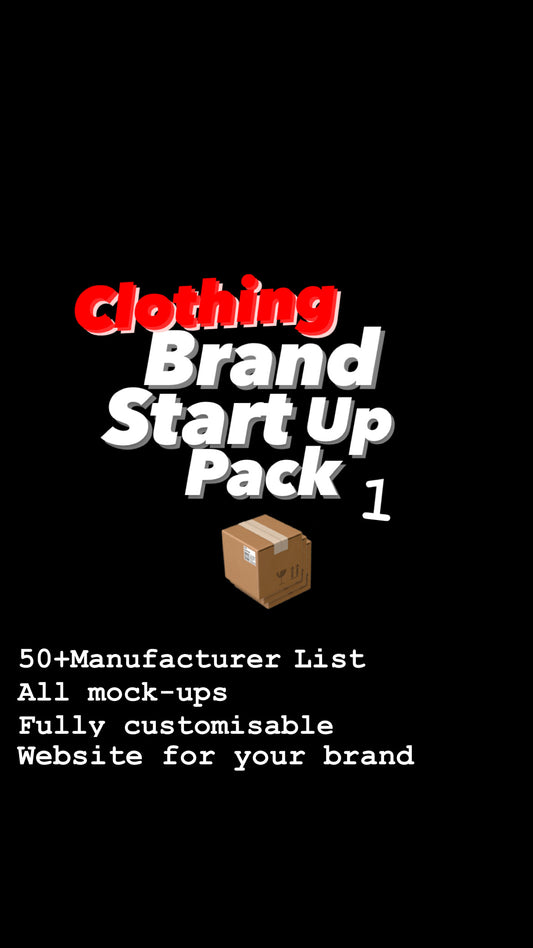 Clothing Brand Start-up Pack  READ DESCRIPTION (Download files are provided in Order)